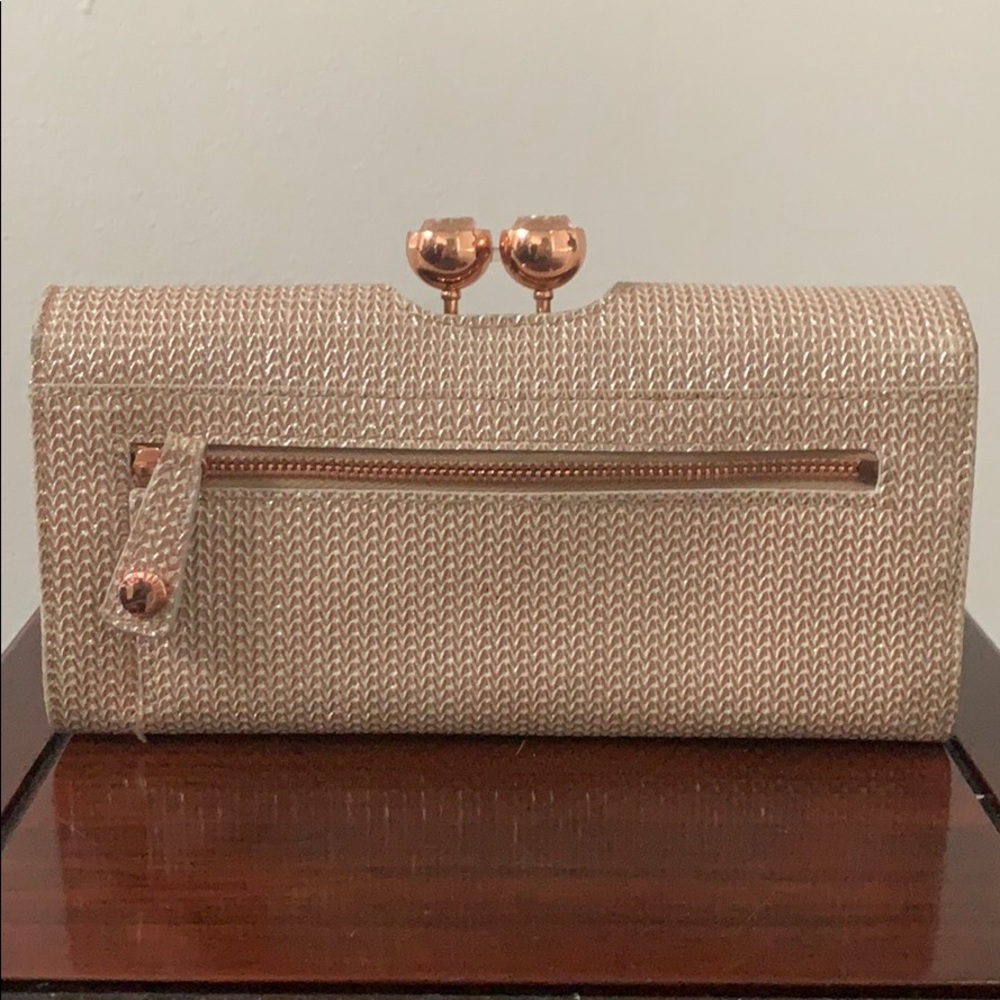 Ted Baker beige sparkle wallet